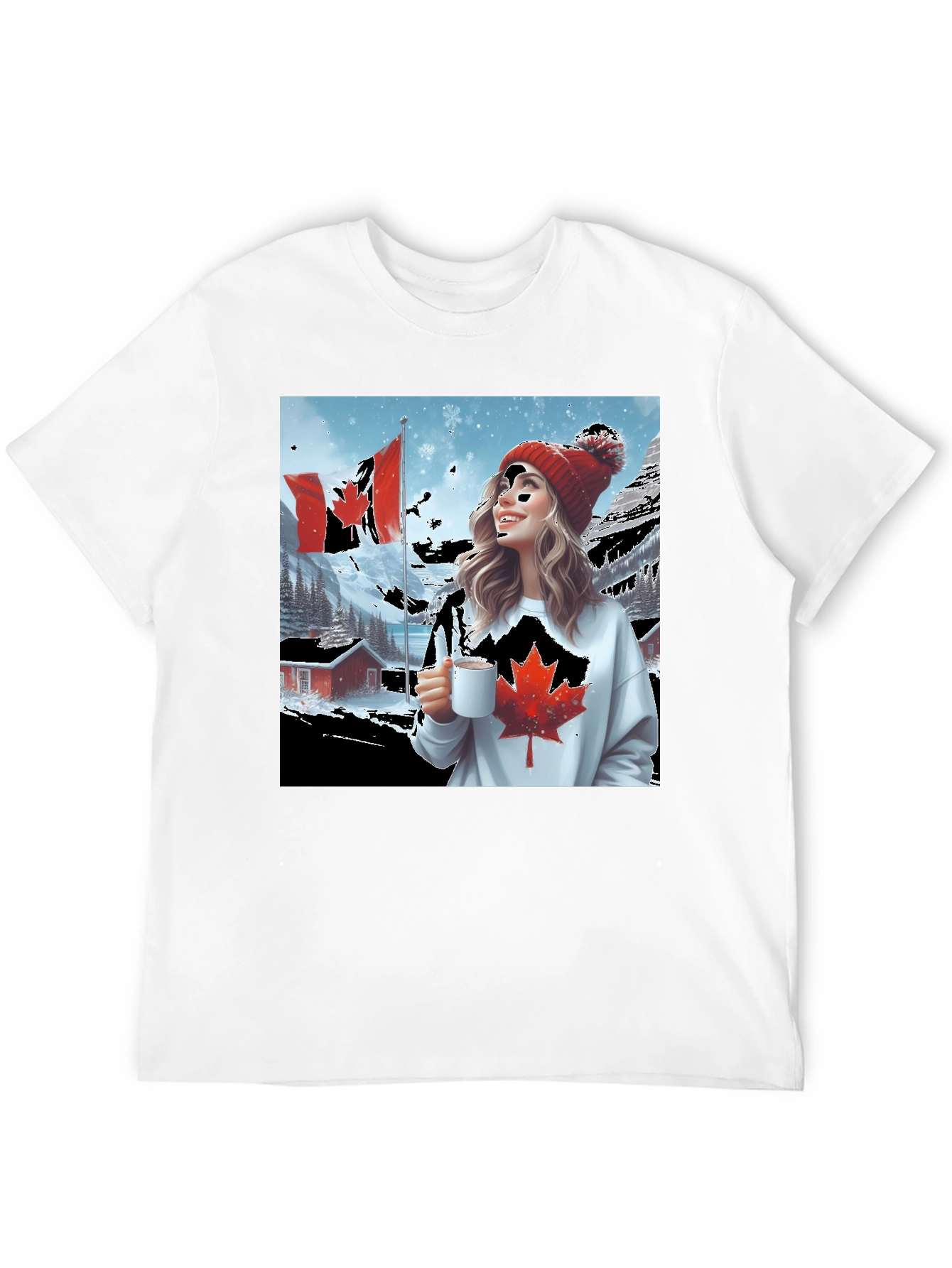 Canadian Winter Scene Graphic Tee
