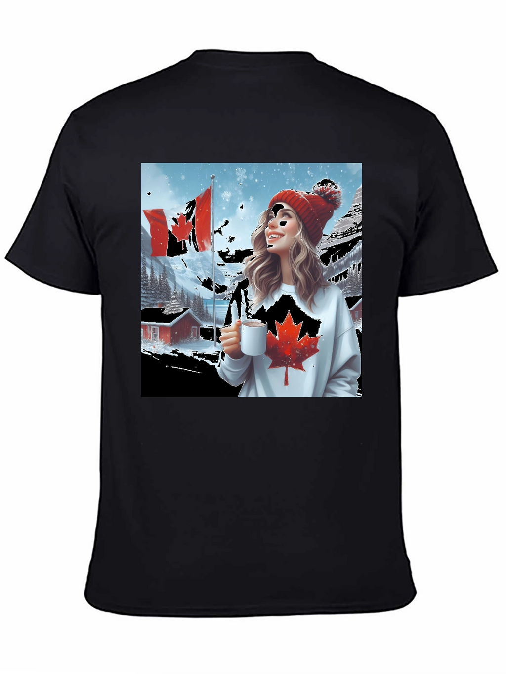 Canadian Winter Scene Graphic Tee