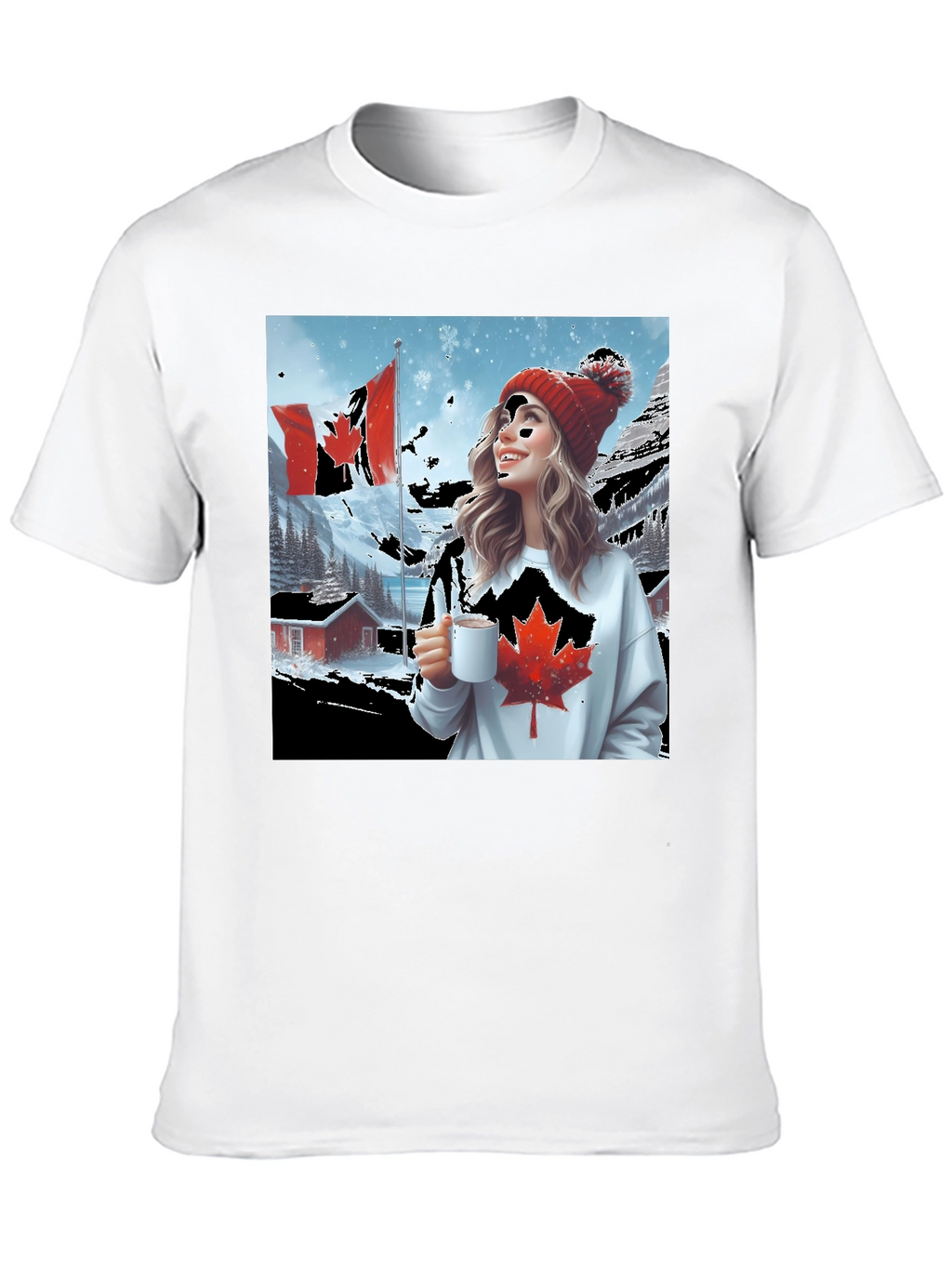 Canadian Winter Scene Graphic Tee