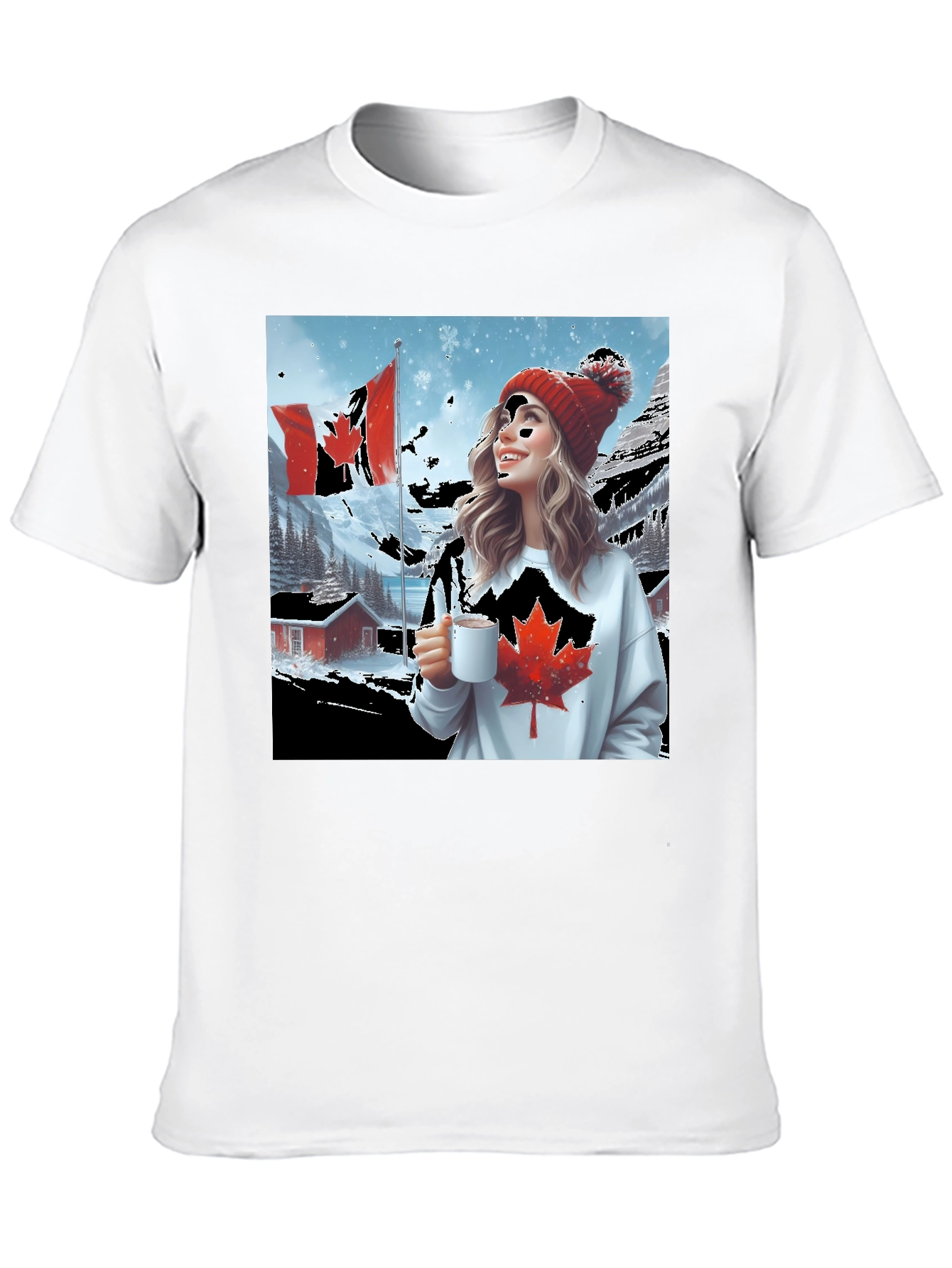 Canadian Winter Scene Graphic Tee