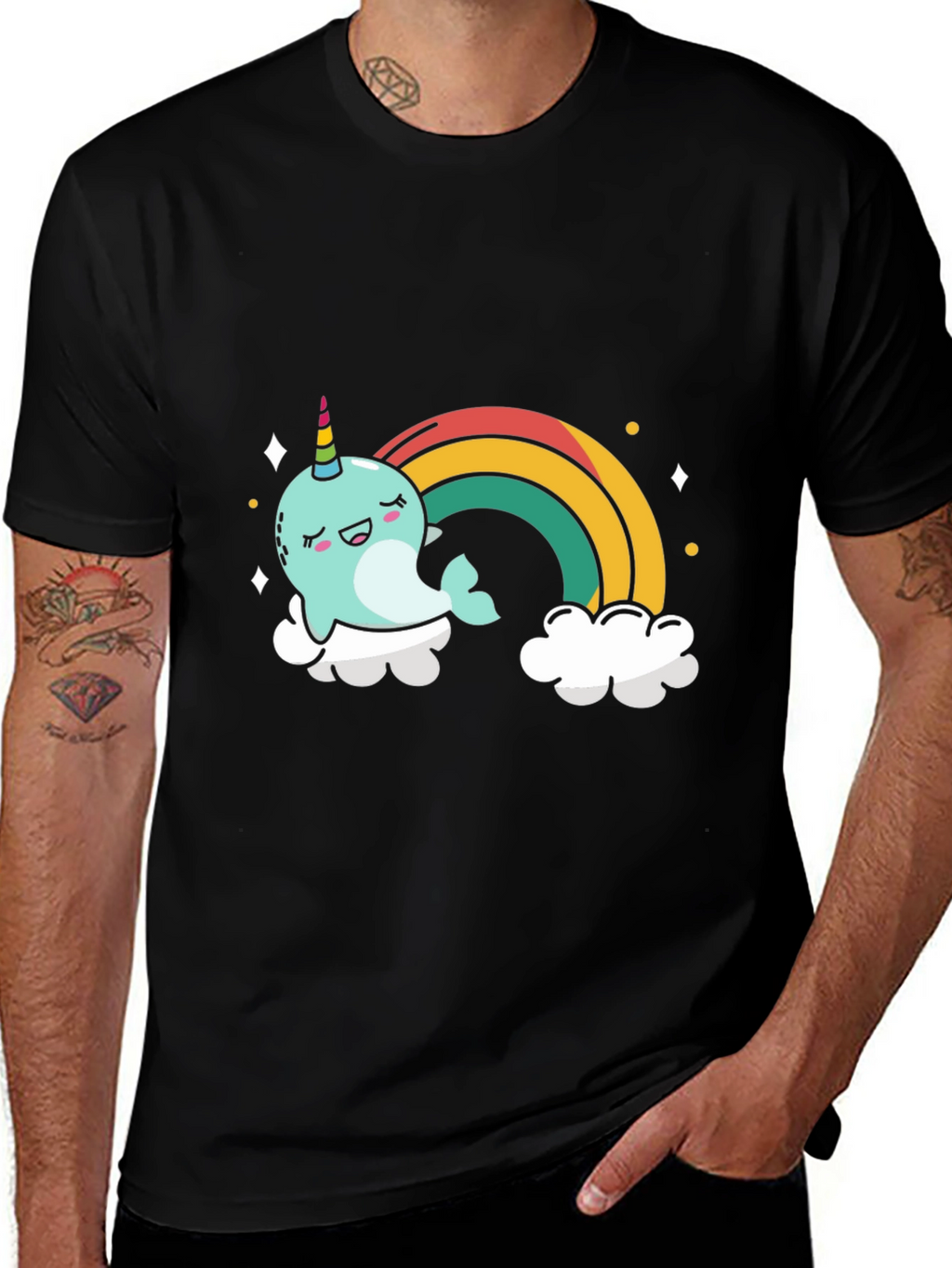 Kawaii Narwhal Rainbow T-Shirt
