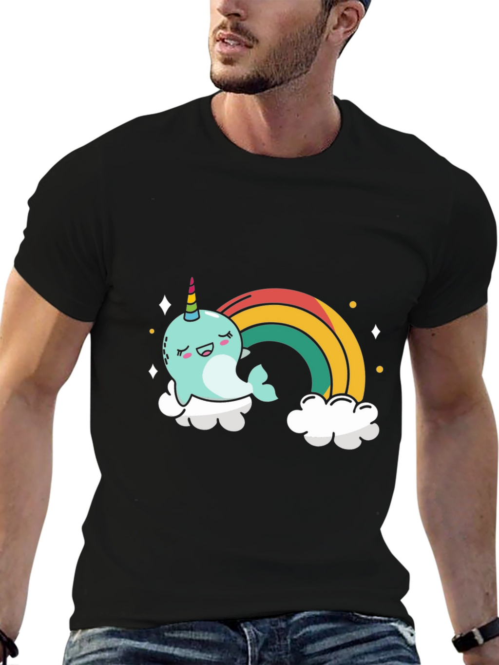 Kawaii Narwhal Rainbow T-Shirt