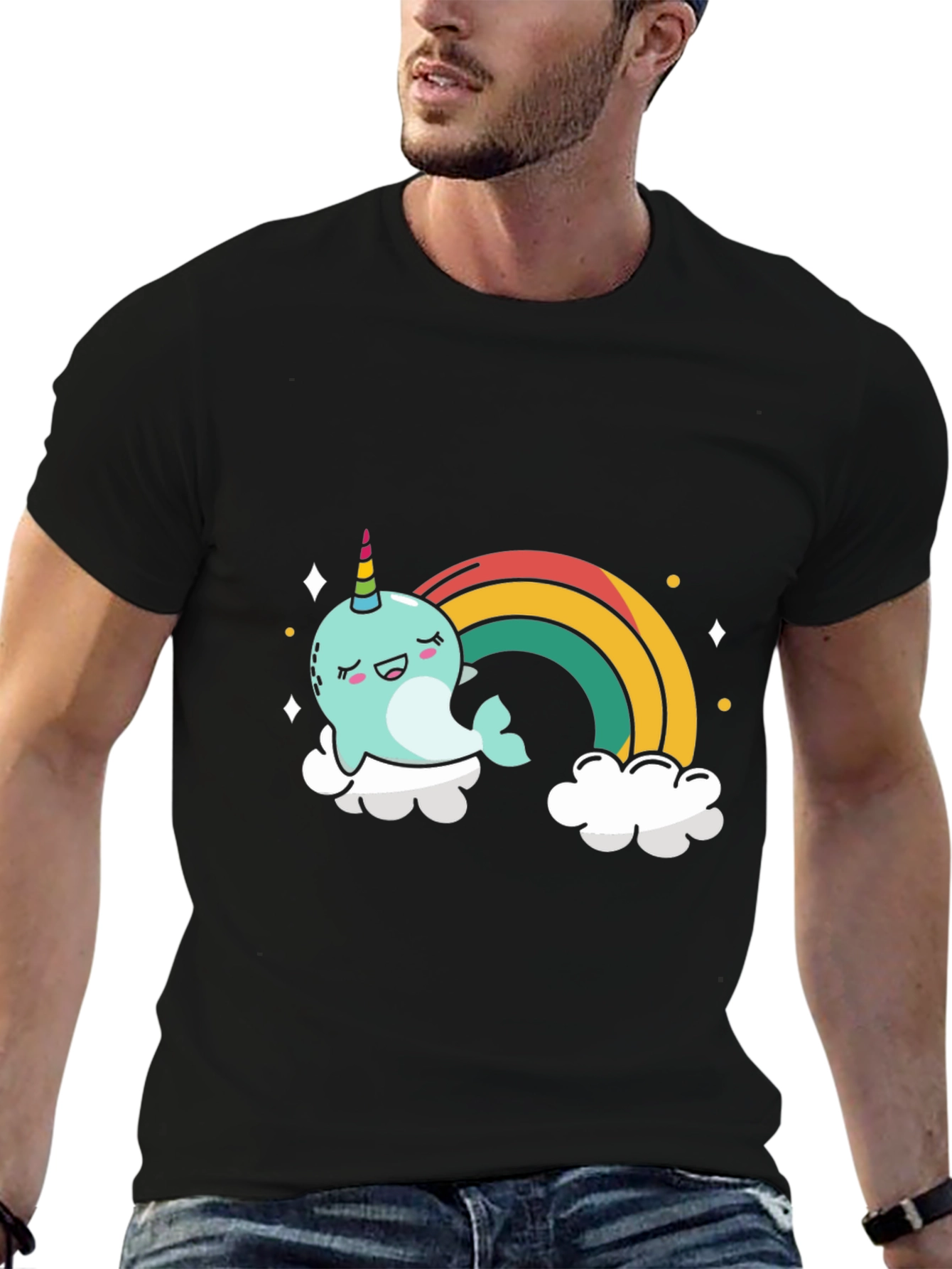 Kawaii Narwhal Rainbow T-Shirt