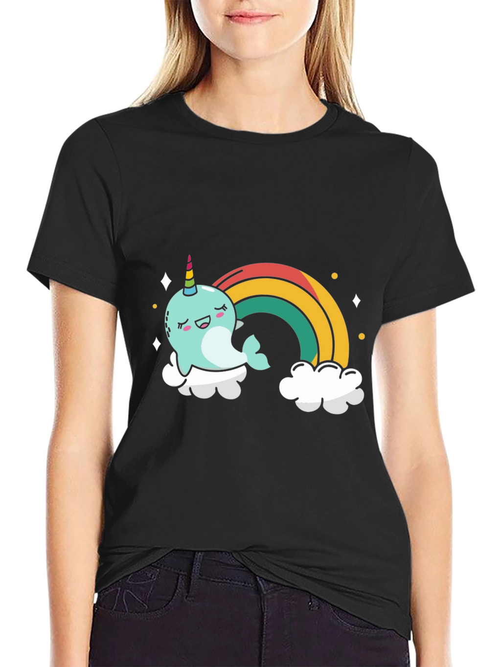 Kawaii Narwhal Rainbow T-Shirt