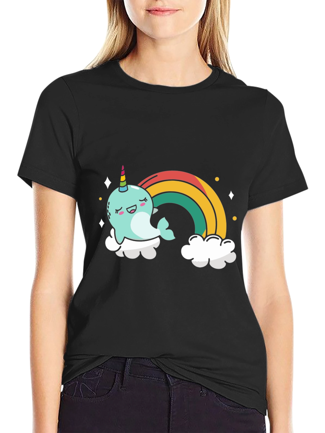 Kawaii Narwhal Rainbow T-Shirt