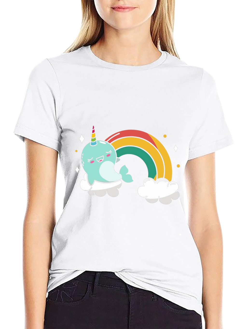 Kawaii Narwhal Rainbow T-Shirt