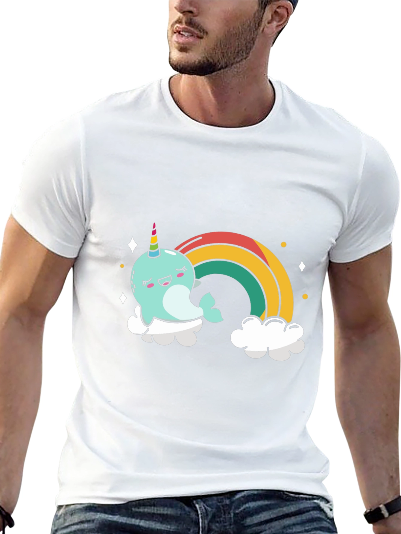 Kawaii Narwhal Rainbow T-Shirt