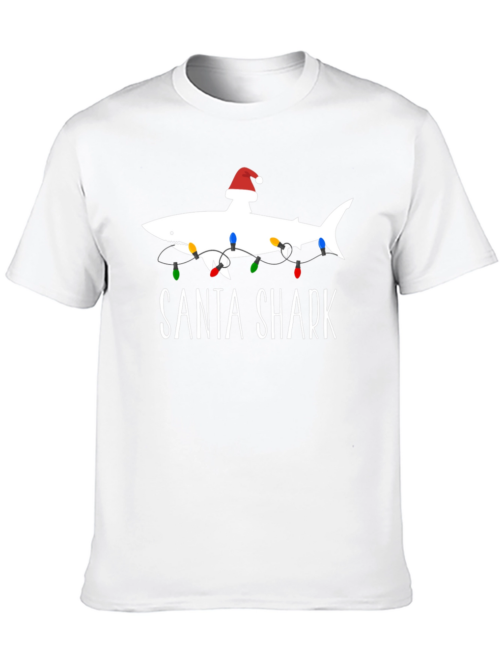 Santa Shark Graphic T-Shirt - Holiday Fun!