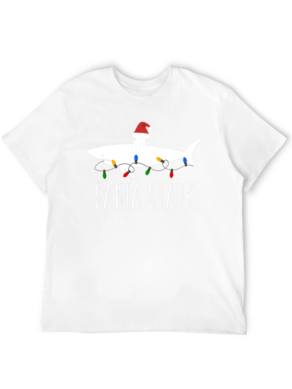 Santa Shark Graphic T-Shirt - Holiday Fun!