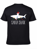 Santa Shark Graphic T-Shirt - Holiday Fun!