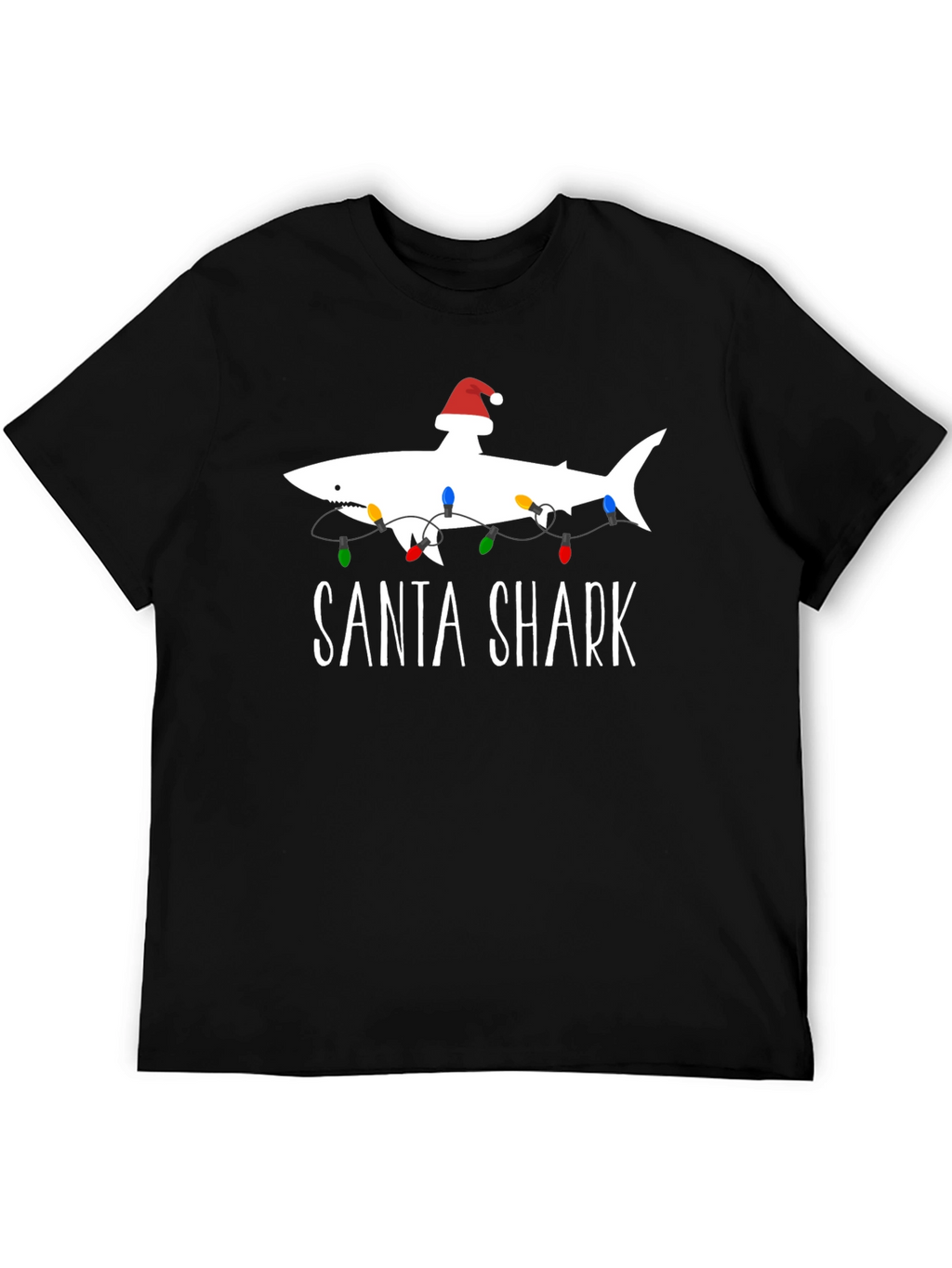 Santa Shark Graphic T-Shirt - Holiday Fun!