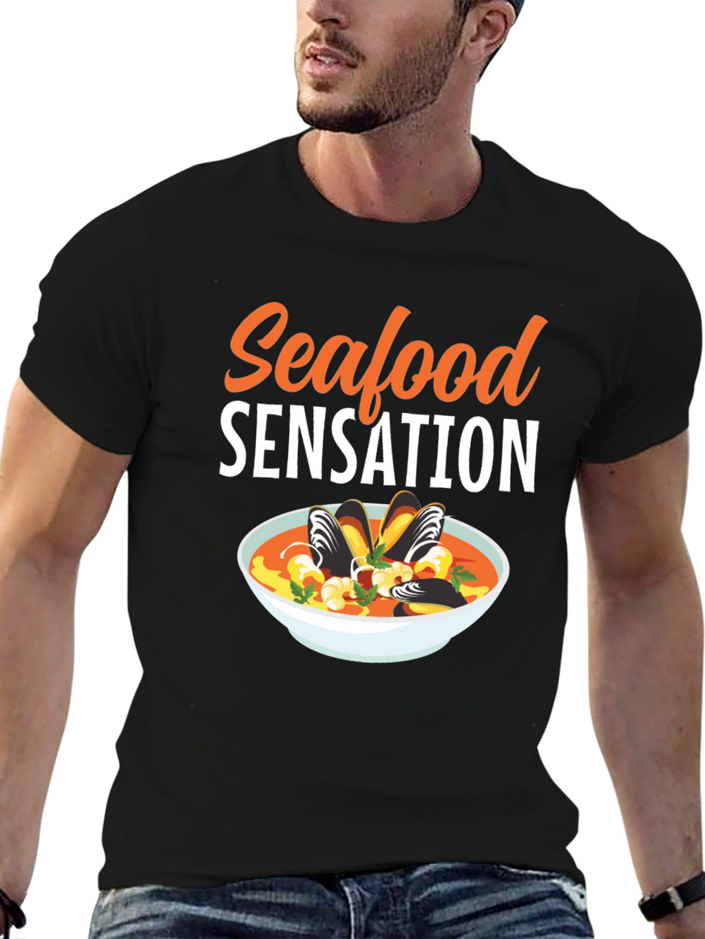 Seafood Sensation Graphic T-Shirt