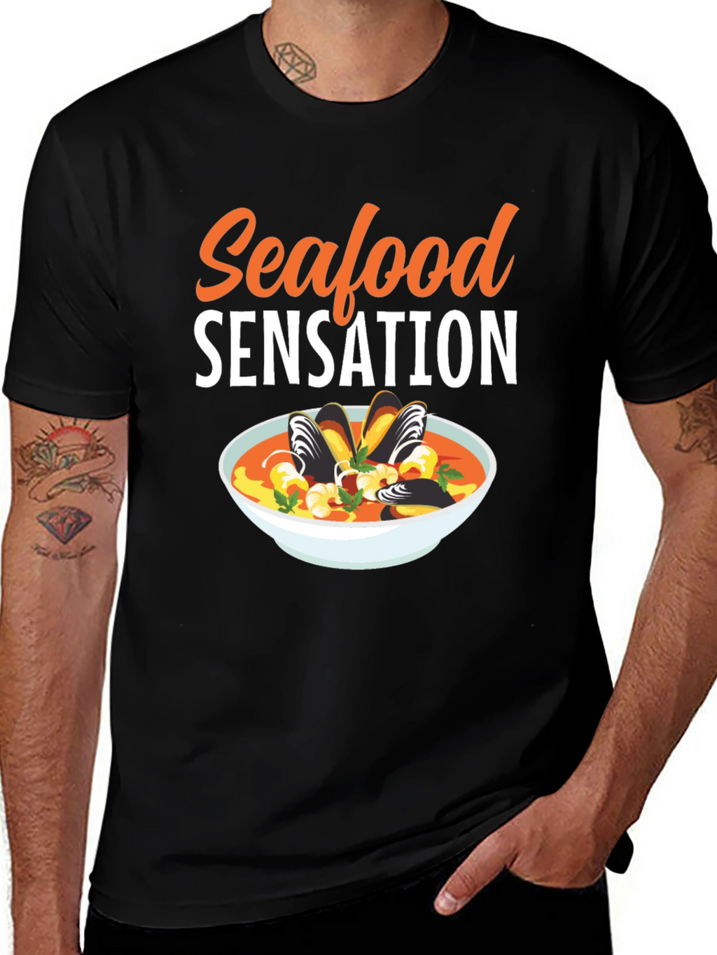 Seafood Sensation Graphic T-Shirt