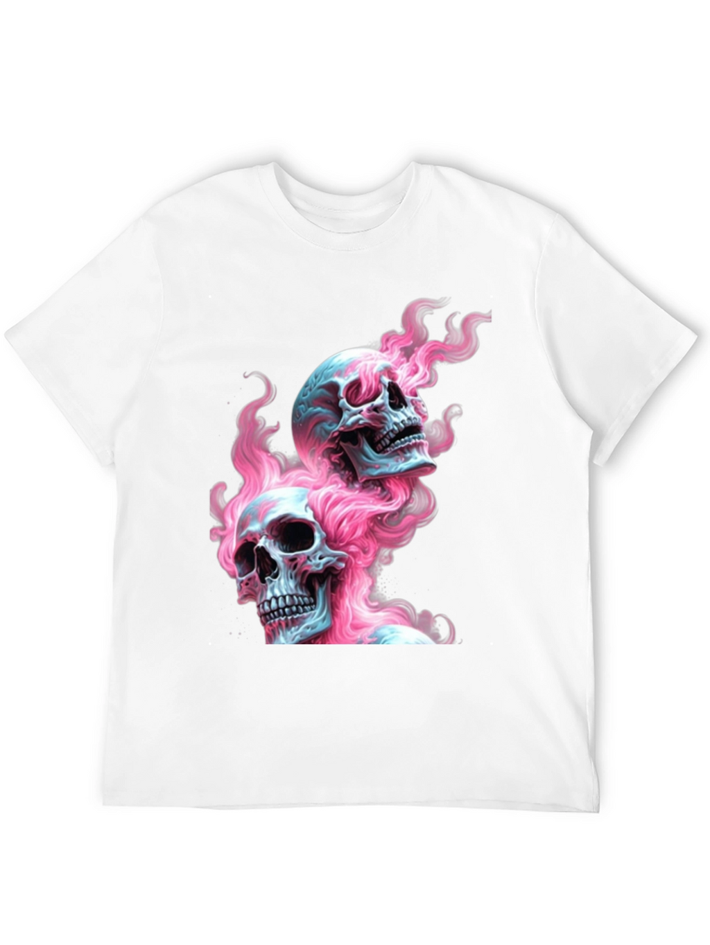 Skull Flames Graphic Tee - Edgy Fashion