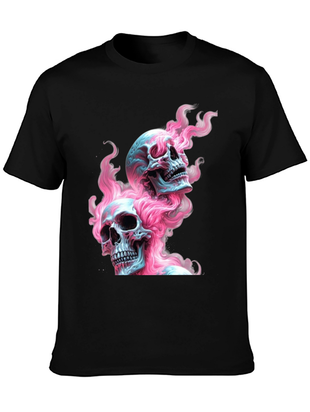 Skull Flames Graphic Tee - Edgy Fashion