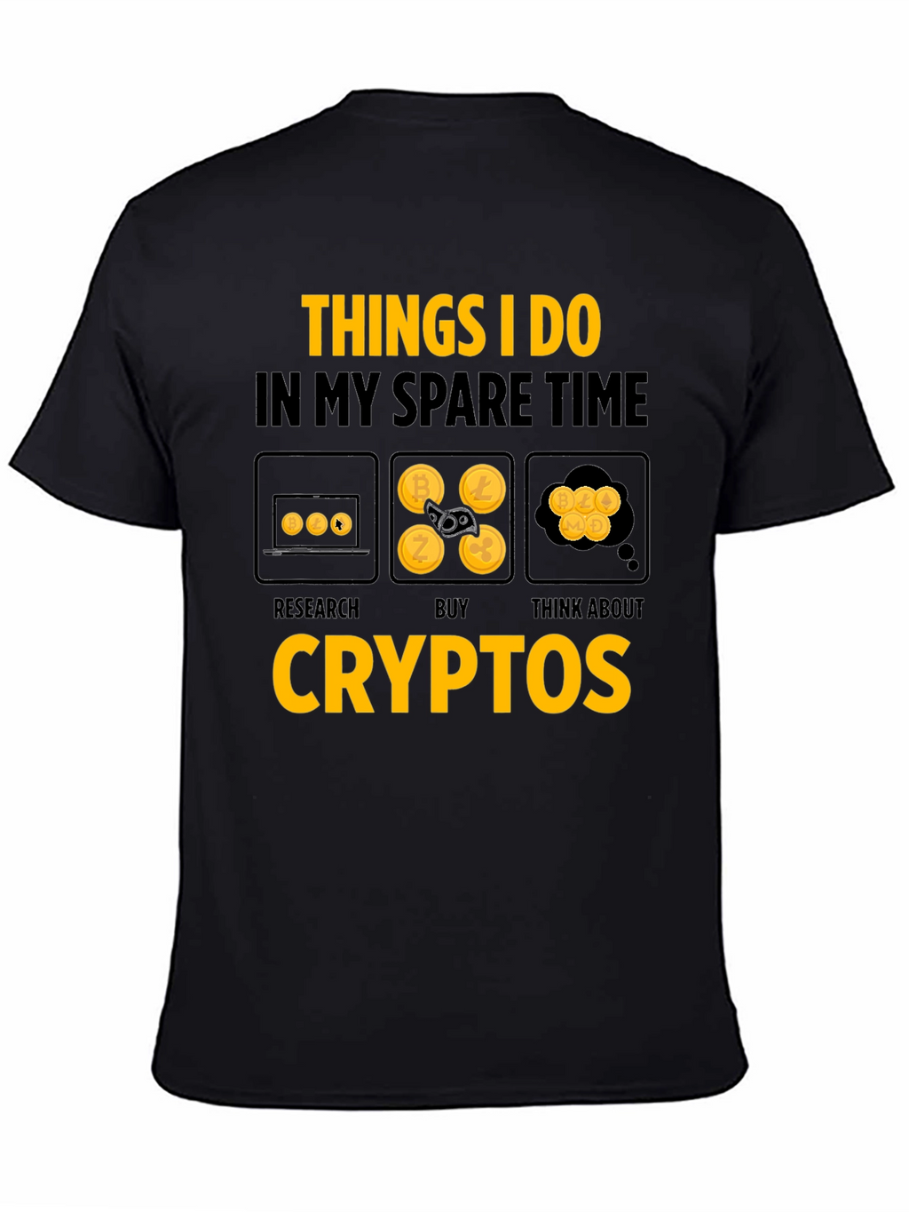 Crypto Spare Time Black T-Shirt