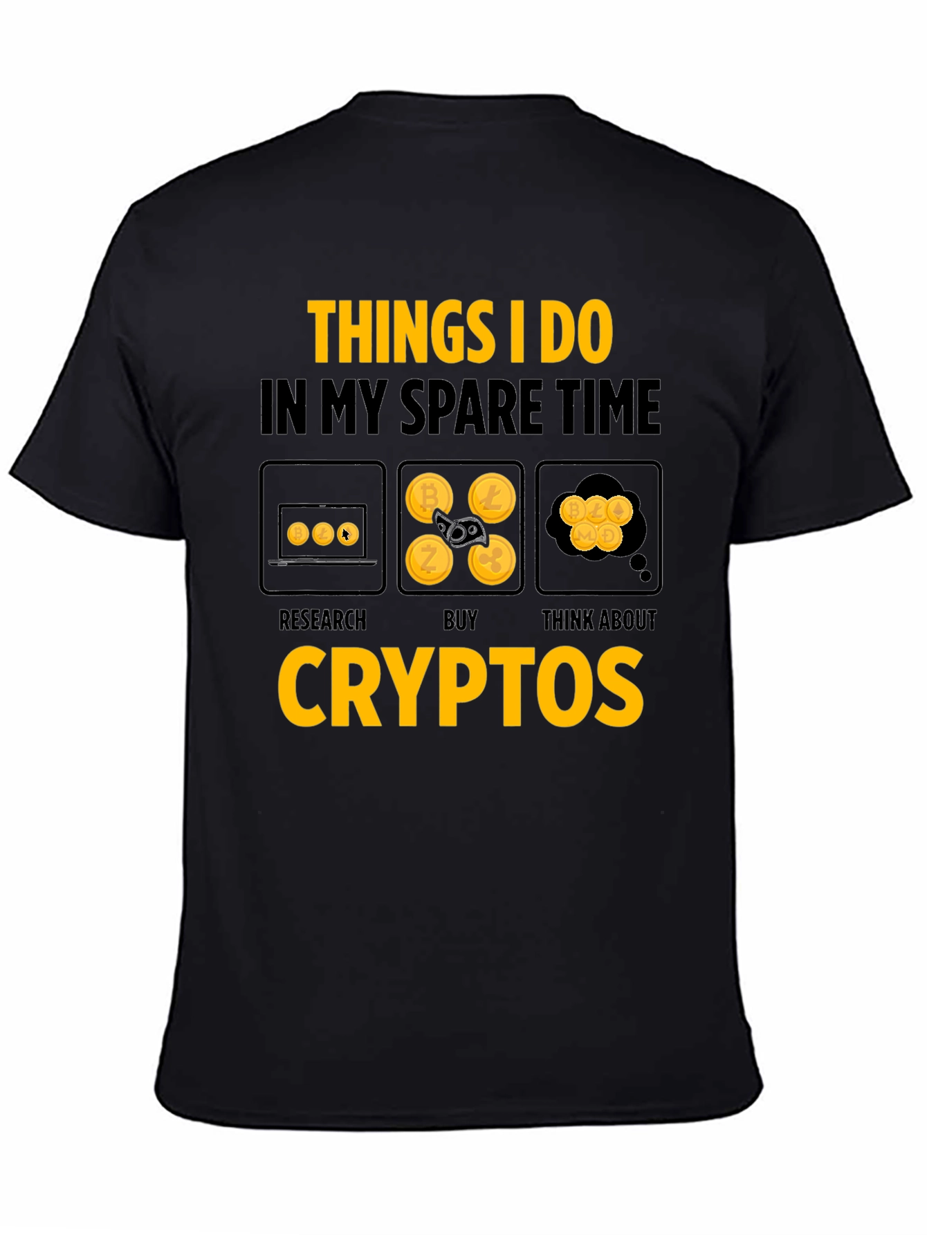 Crypto Spare Time Black T-Shirt