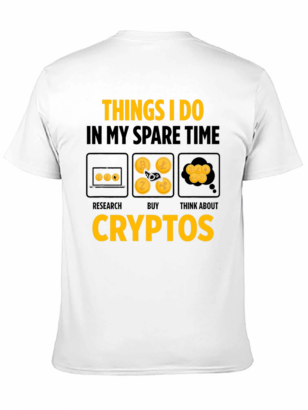 Crypto Spare Time Black T-Shirt