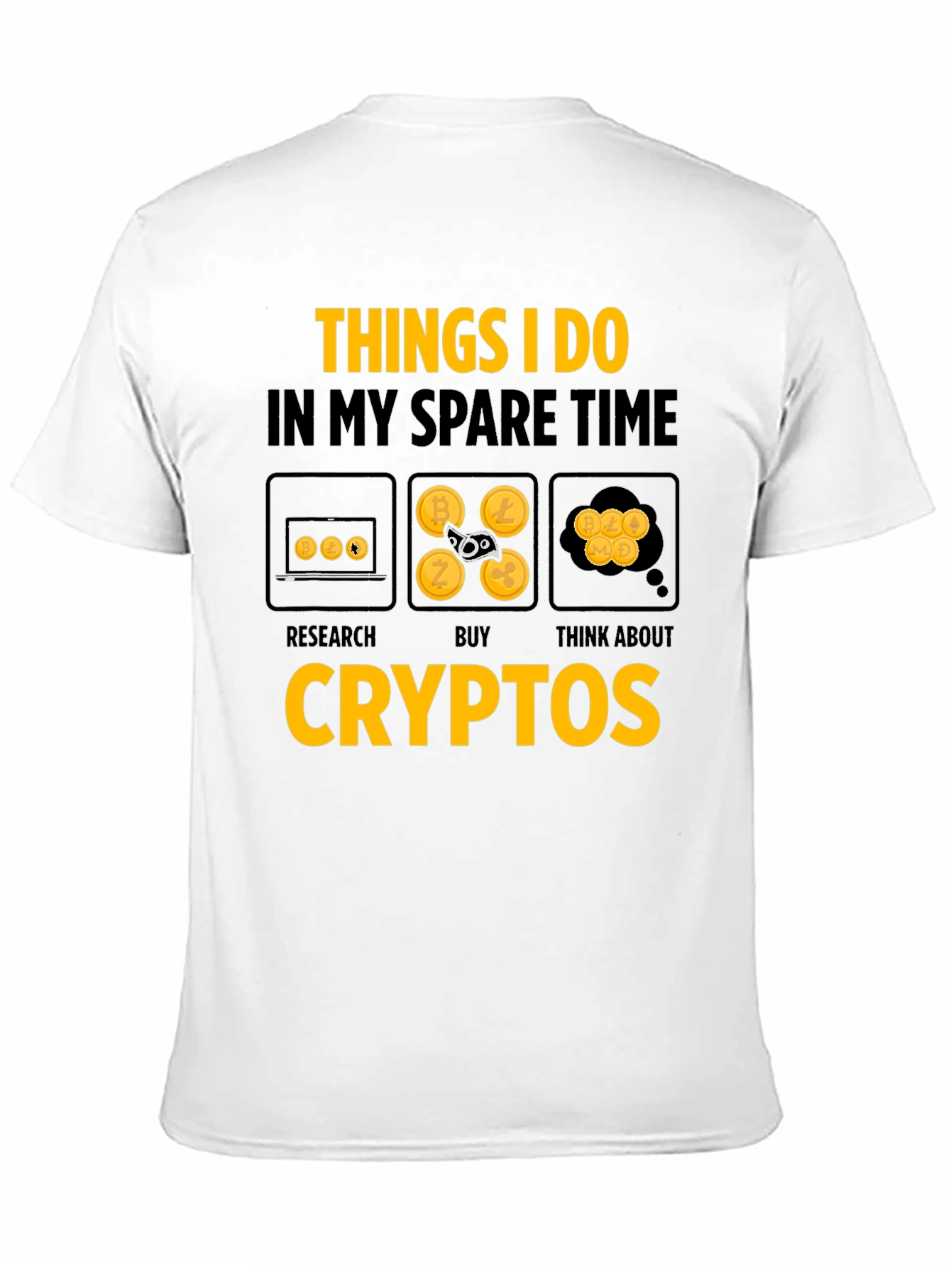 Crypto Spare Time Black T-Shirt