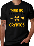 Crypto Spare Time Black T-Shirt