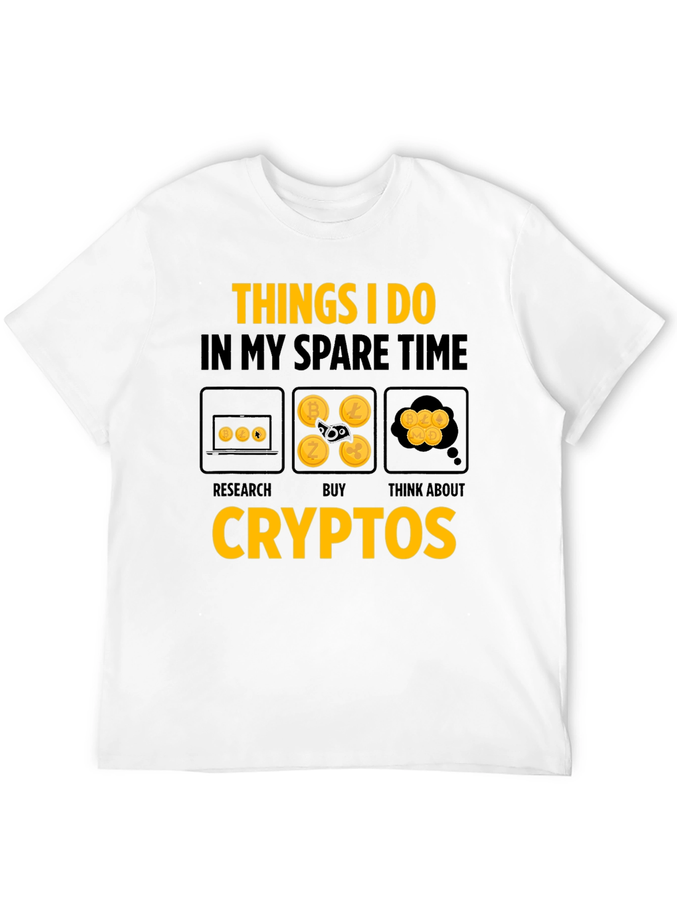 Crypto Spare Time Black T-Shirt