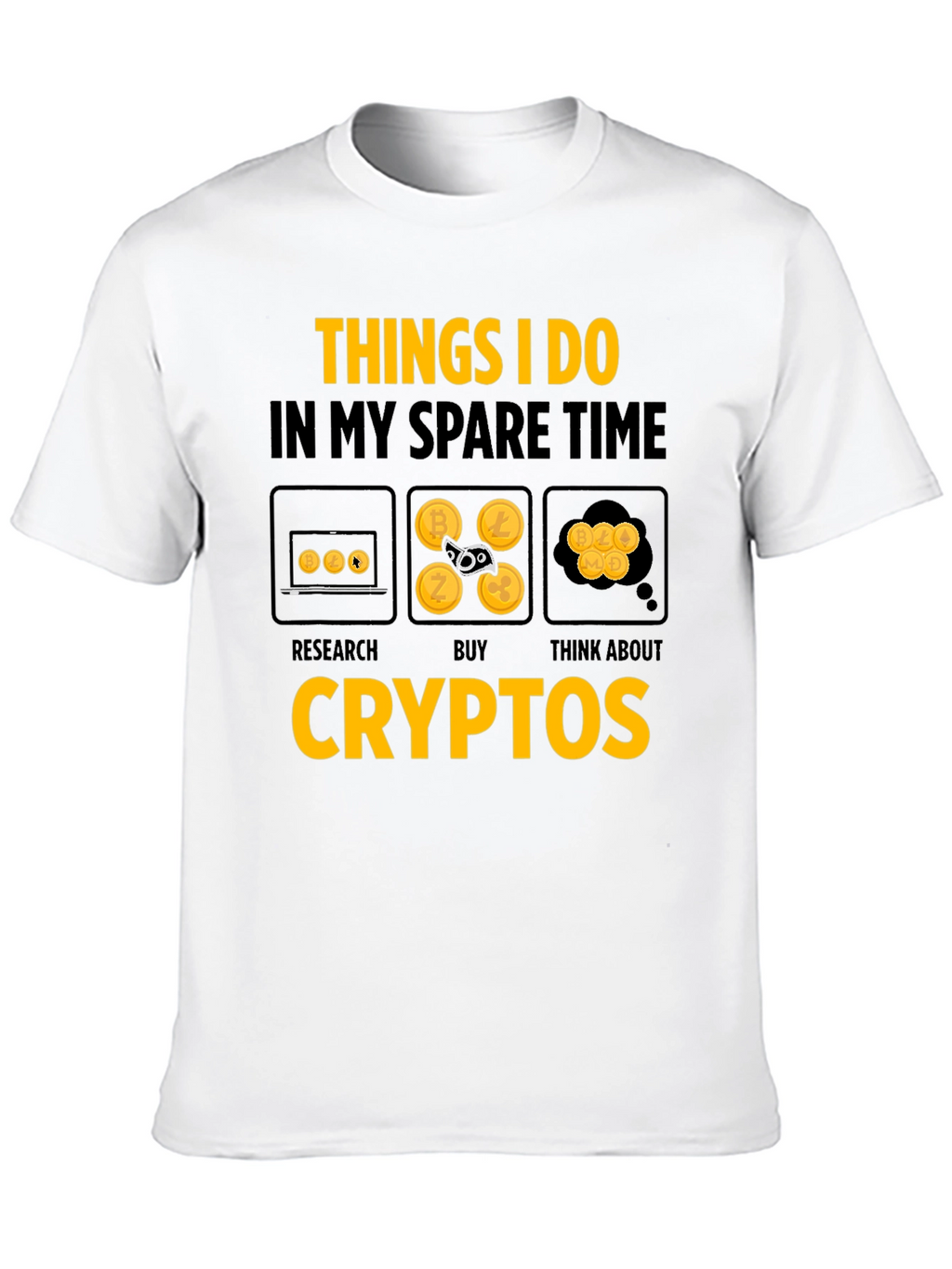 Crypto Spare Time Black T-Shirt