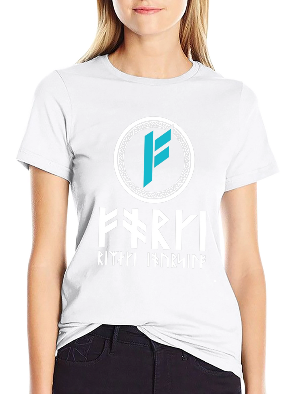 Viking Runes T-Shirt - Black Cotton Norse Design