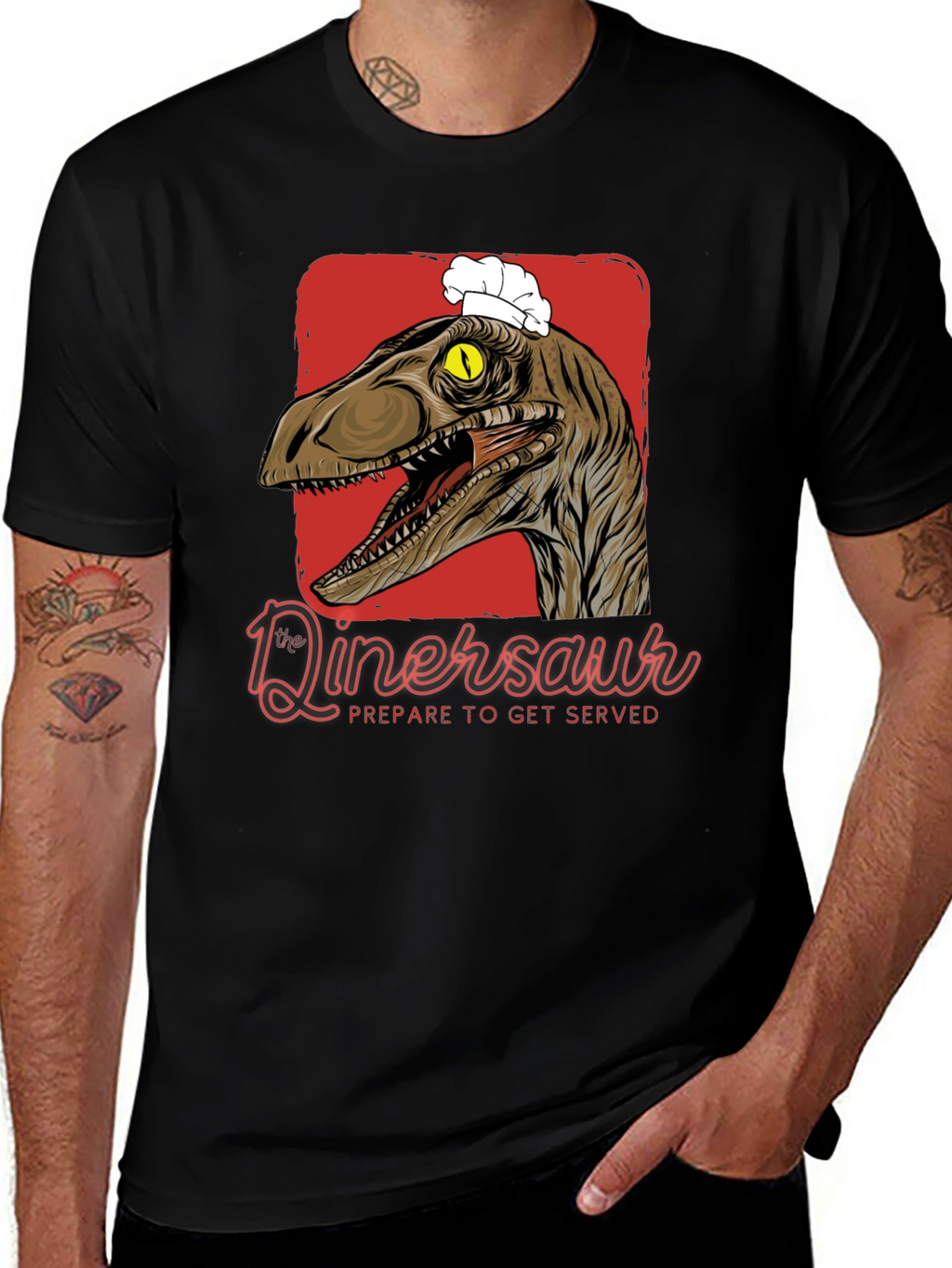 Dinersaur Chef T-Shirt - Prepare to Get Served!
