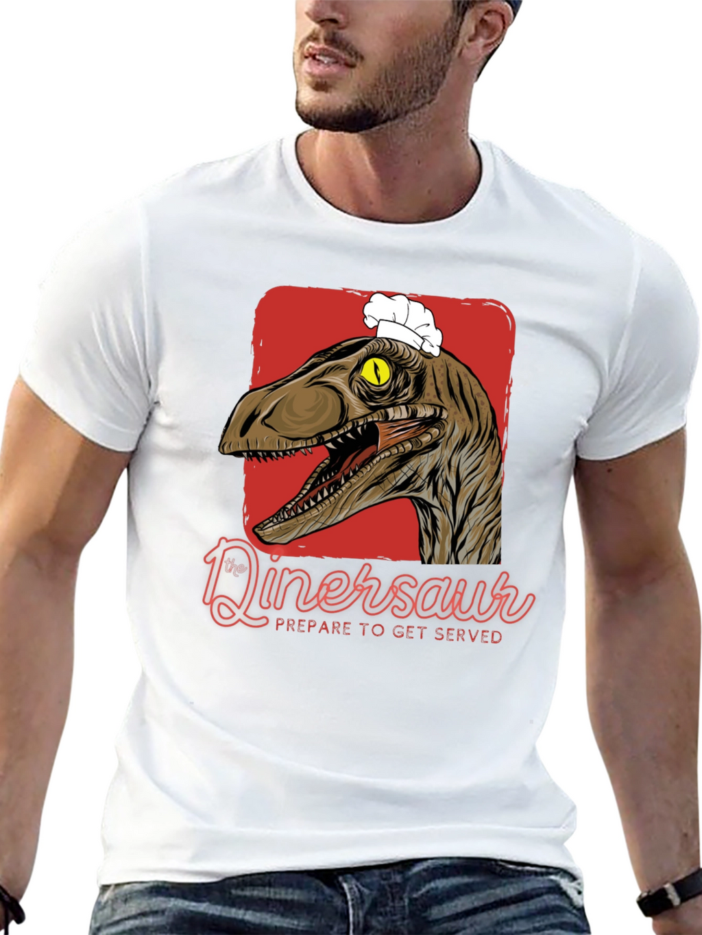 Dinersaur Chef T-Shirt - Prepare to Get Served!