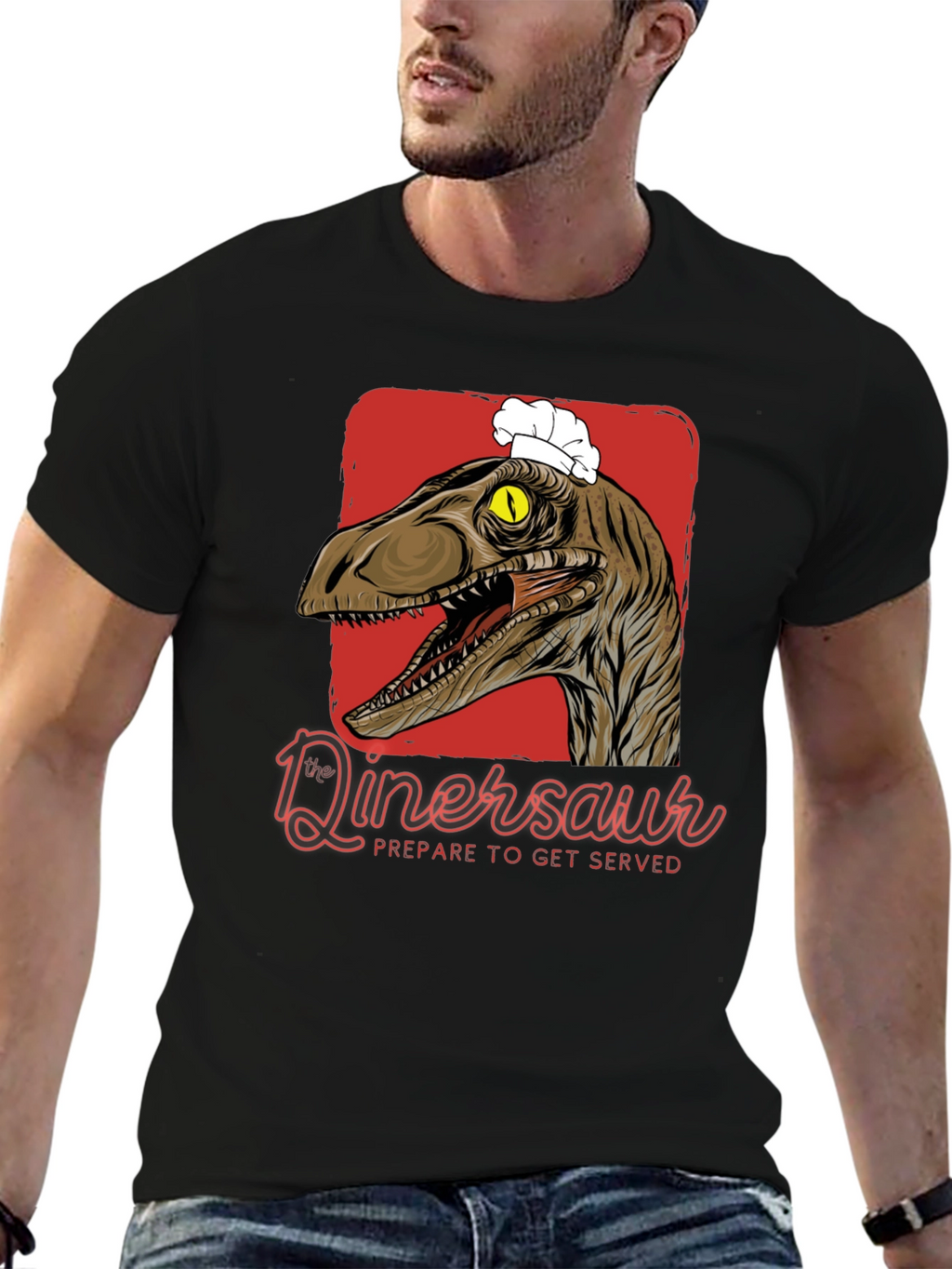 Dinersaur Chef T-Shirt - Prepare to Get Served!