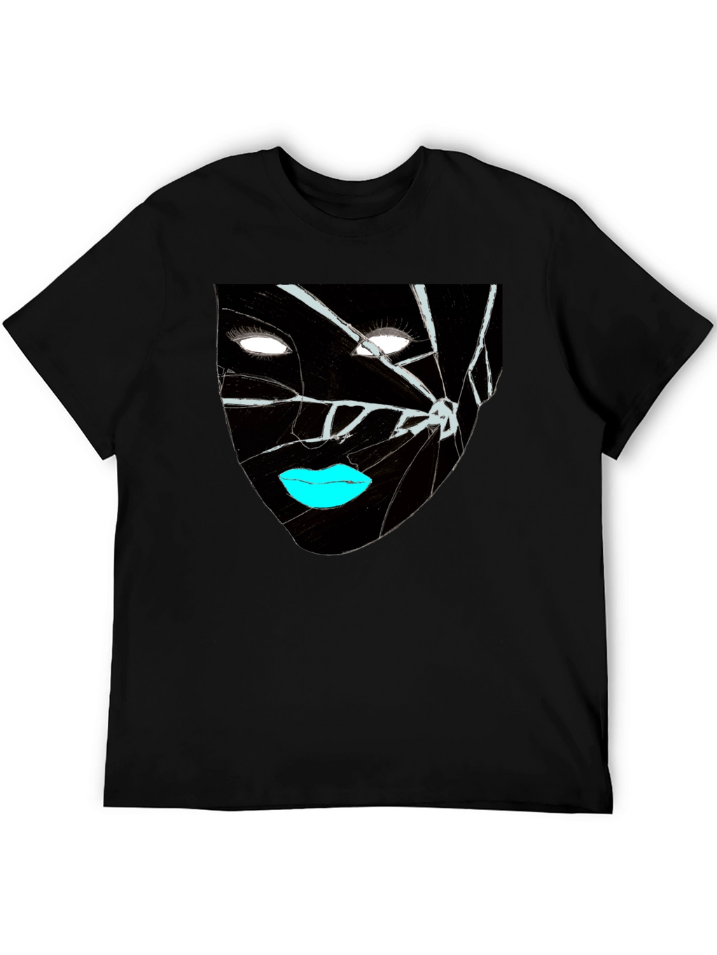 Shattered Face Graphic Tee - Edgy Streetwear