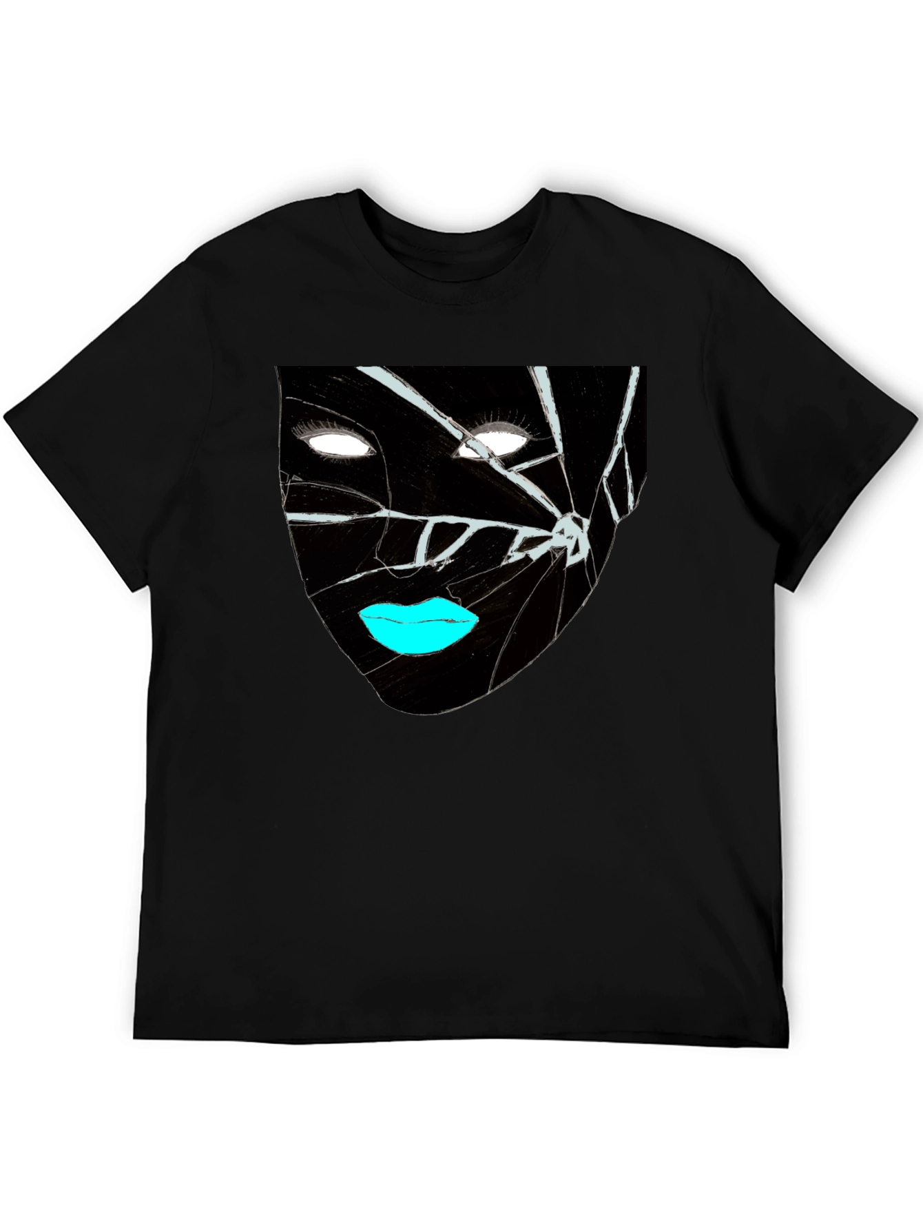 Shattered Face Graphic Tee - Edgy Streetwear