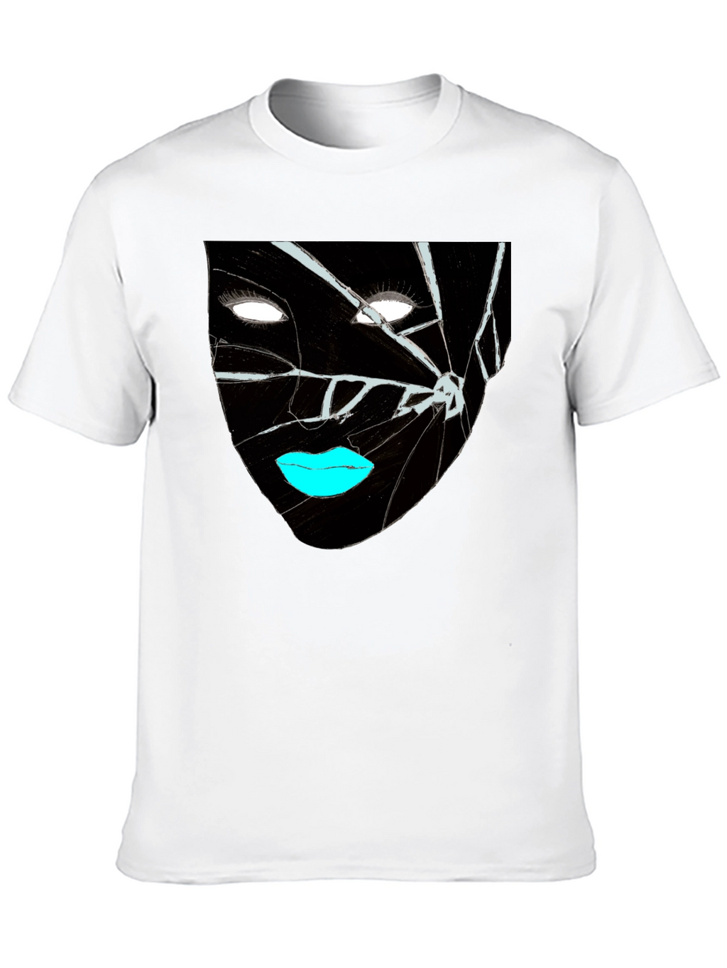 Shattered Face Graphic Tee - Edgy Streetwear
