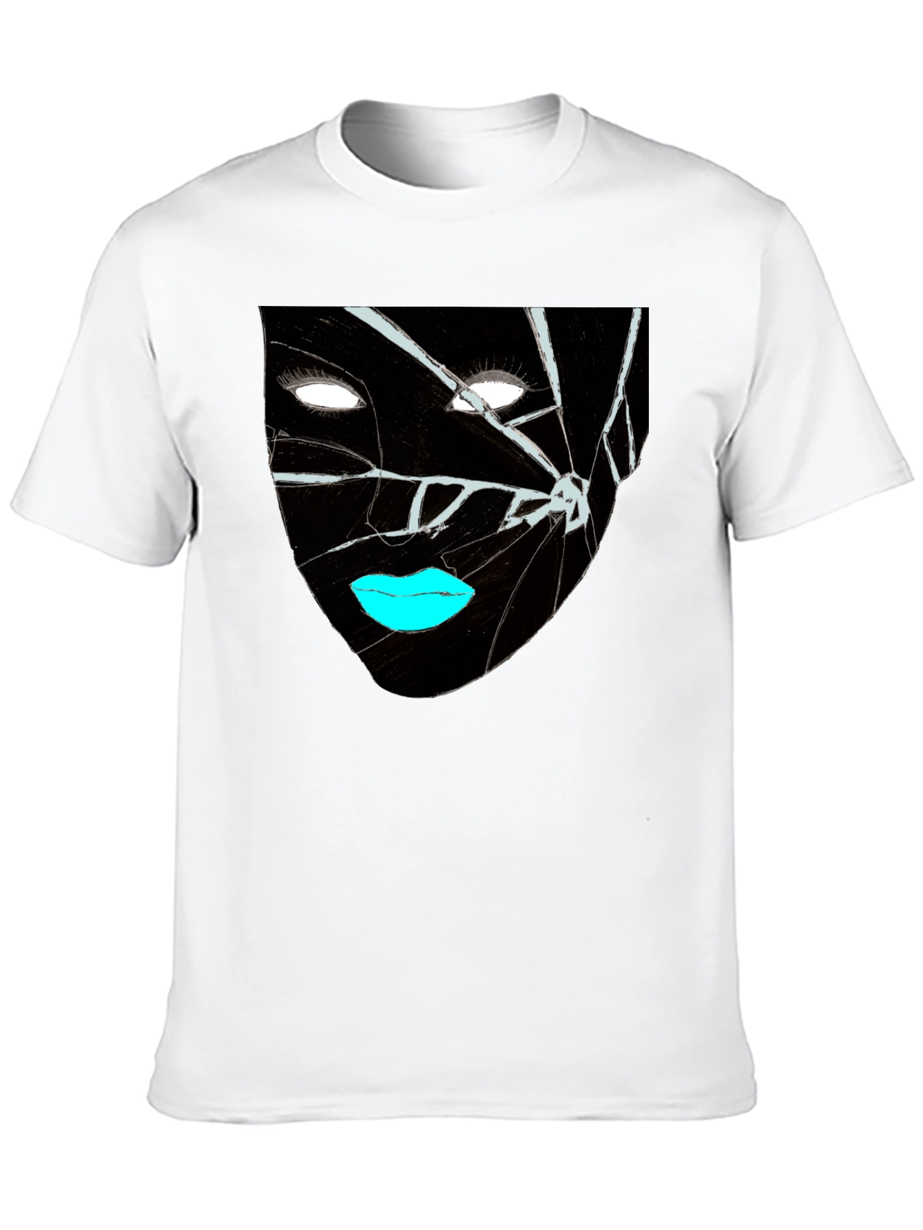 Shattered Face Graphic Tee - Edgy Streetwear