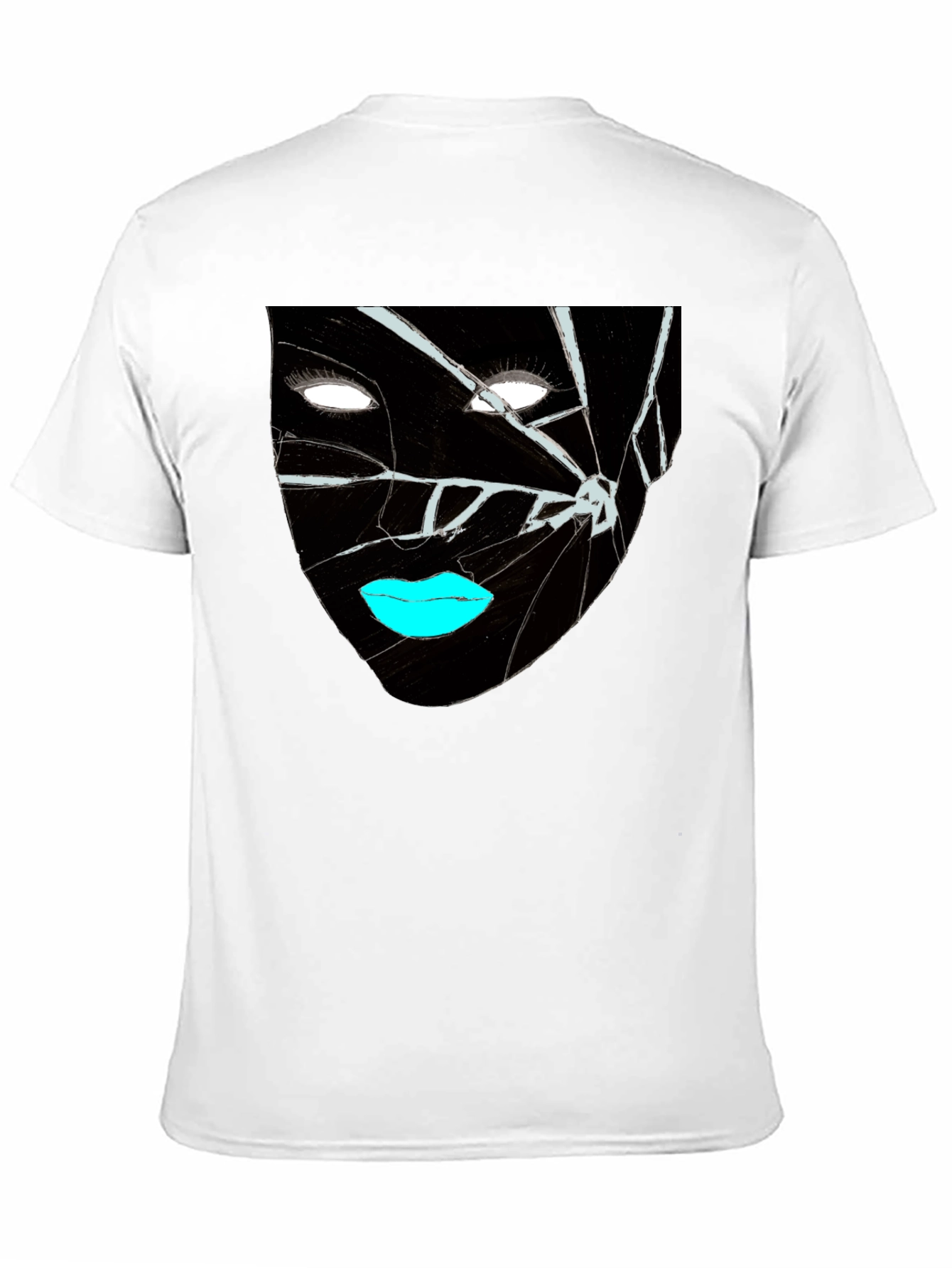 Shattered Face Graphic Tee - Edgy Streetwear