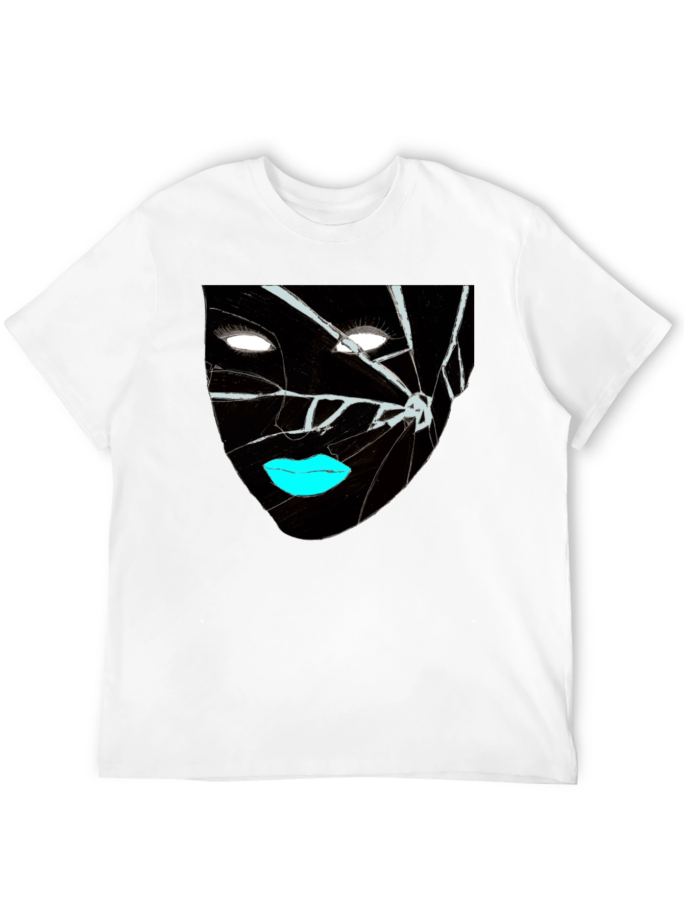 Shattered Face Graphic Tee - Edgy Streetwear