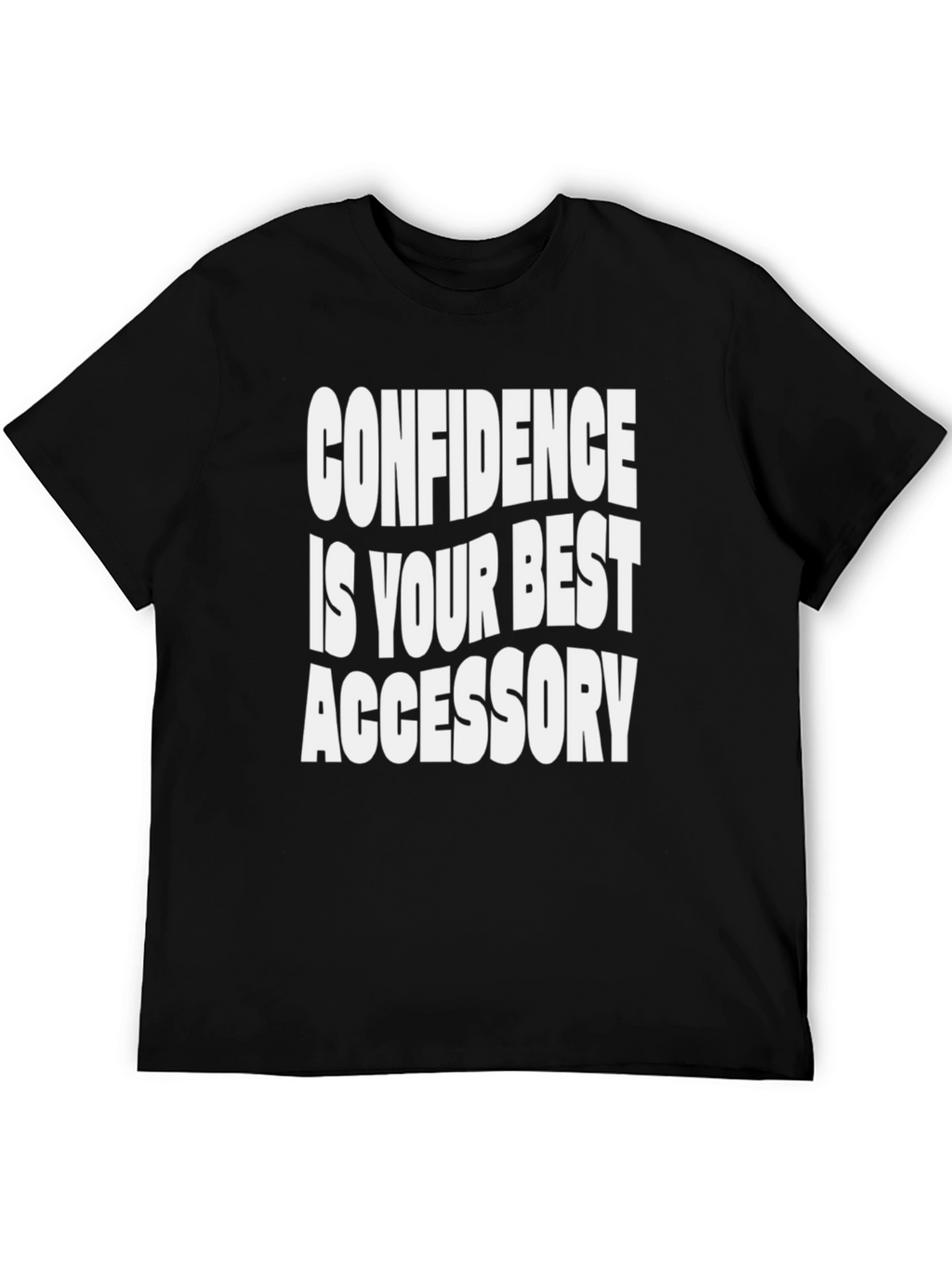 Confidence Accessory Graphic Tee - Black Cotton