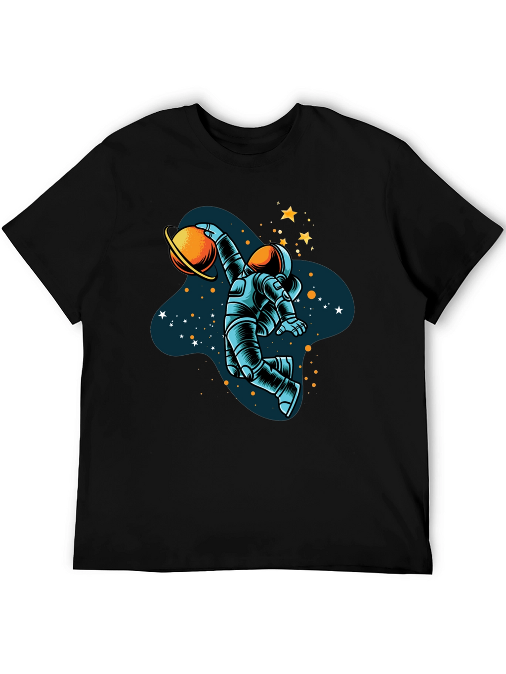 Astronaut Dunking Planet Graphic T-Shirt