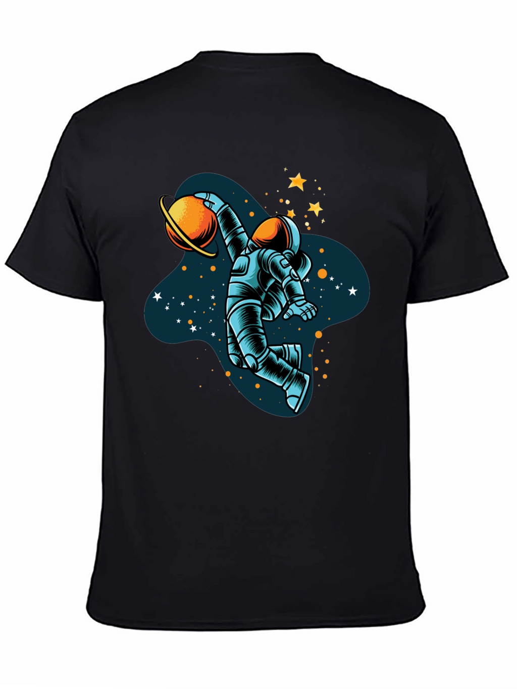 Astronaut Dunking Planet Graphic T-Shirt