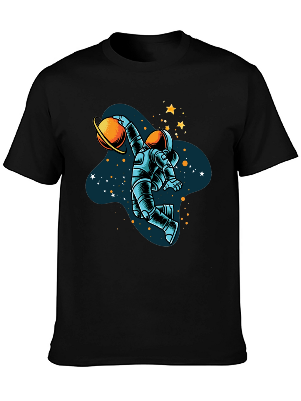 Astronaut Dunking Planet Graphic T-Shirt