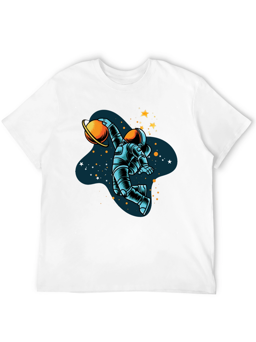 Astronaut Dunking Planet Graphic T-Shirt