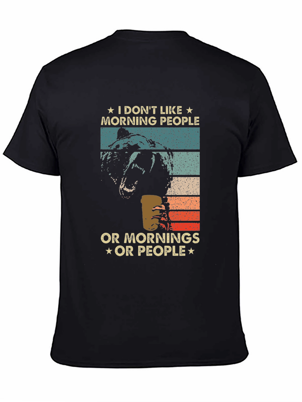 Funny Bear T-Shirt: I Dont Like Morning People