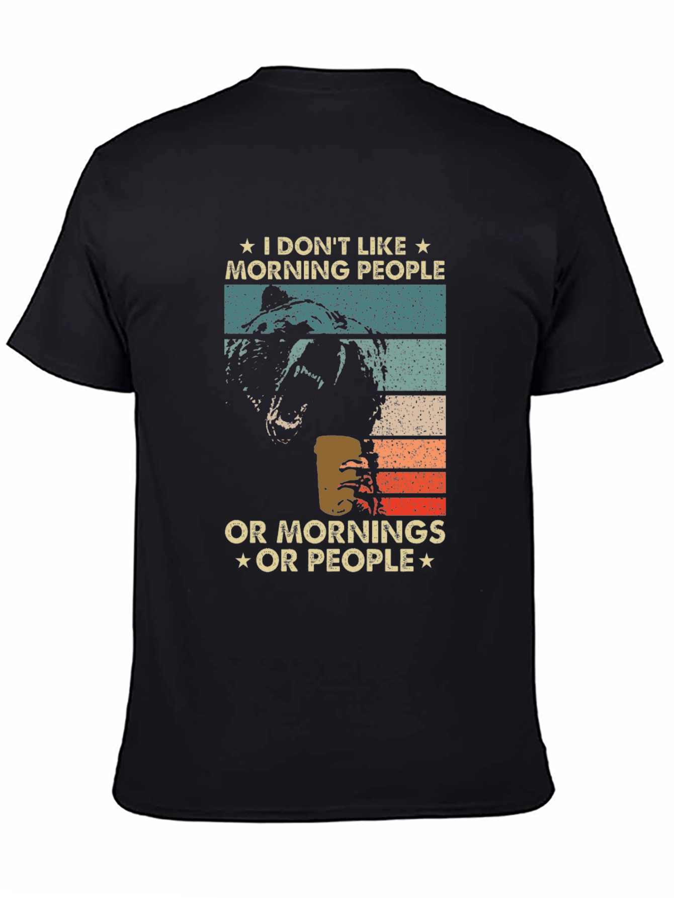 Funny Bear T-Shirt: I Dont Like Morning People