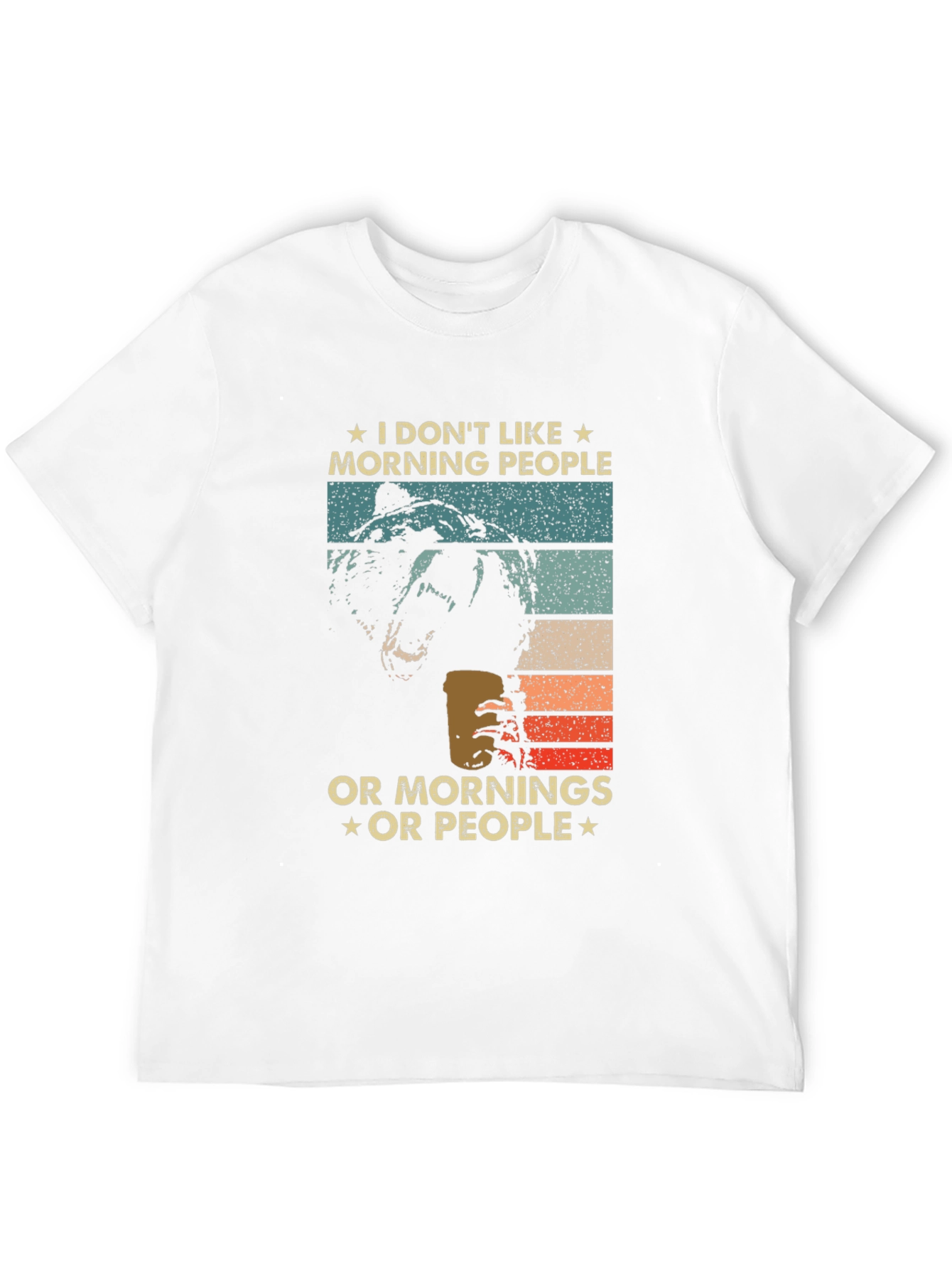 Funny Bear T-Shirt: I Dont Like Morning People