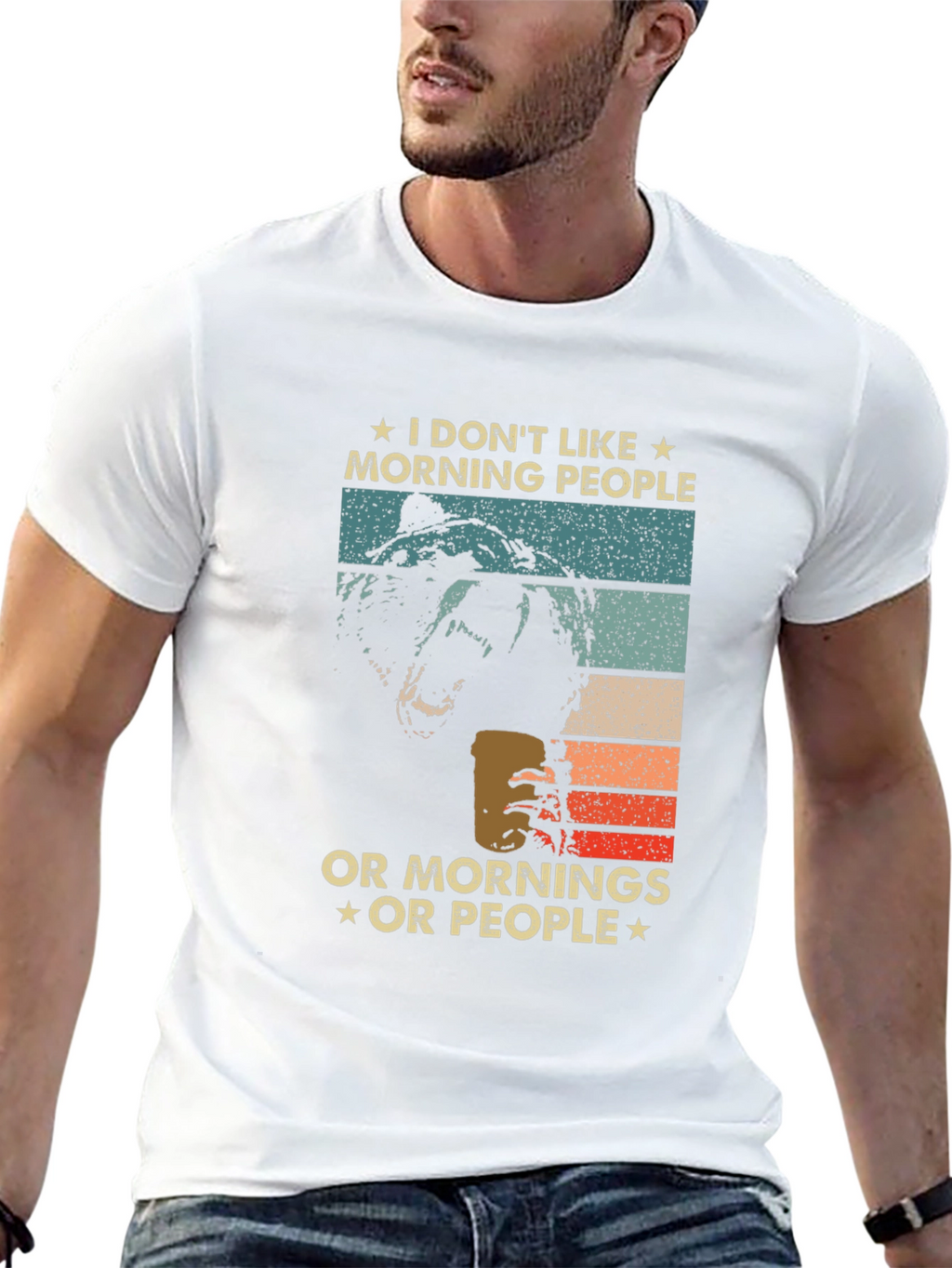 Funny Bear T-Shirt: I Dont Like Morning People