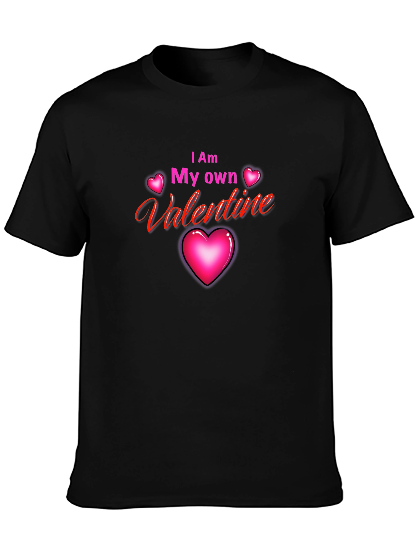I Am My Own Valentine Black T-Shirt
