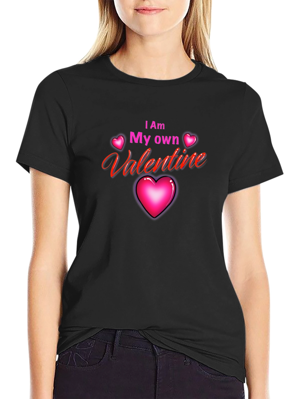 I Am My Own Valentine Black T-Shirt