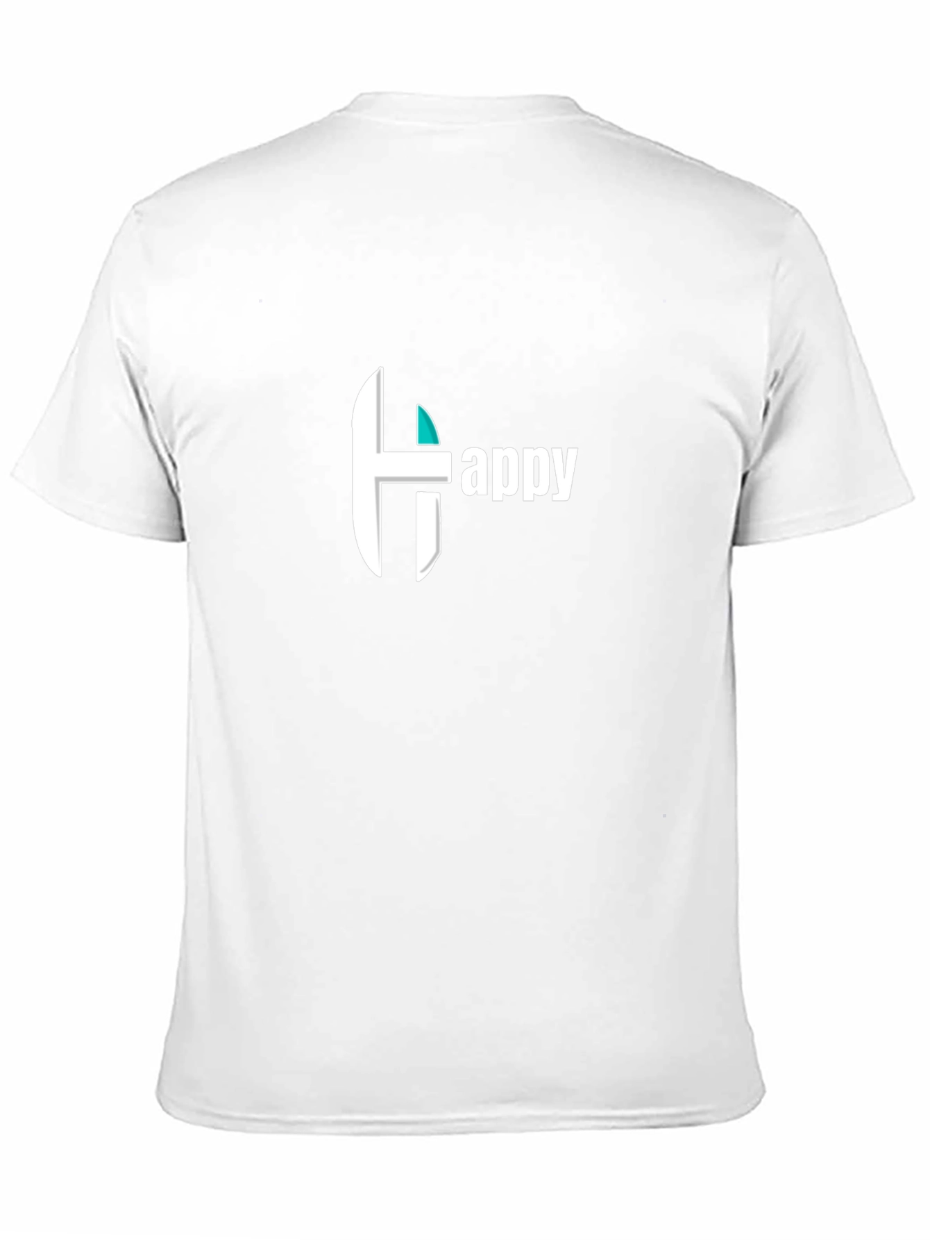 Happy Graphic Print Black Tee