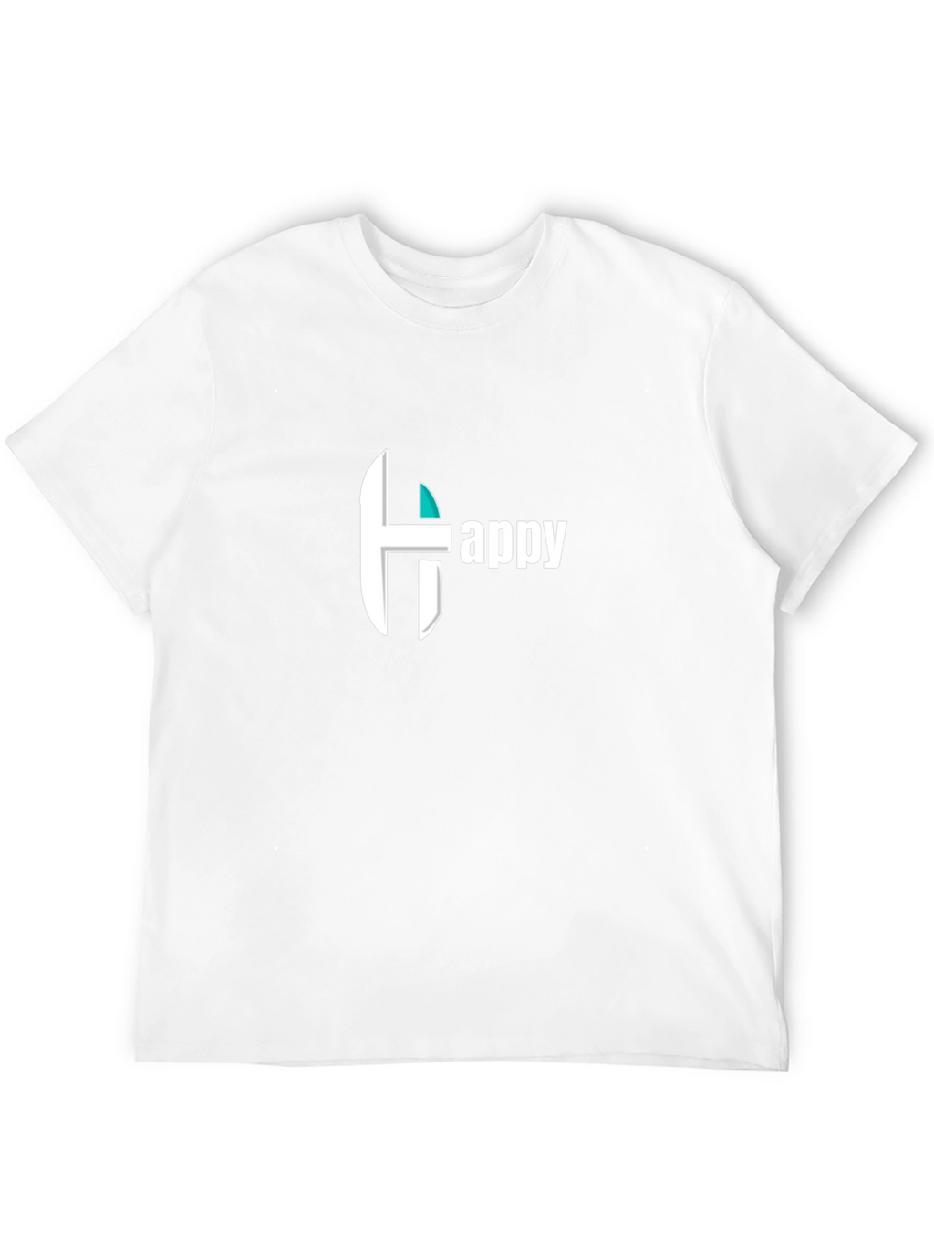 Happy Graphic Print Black Tee