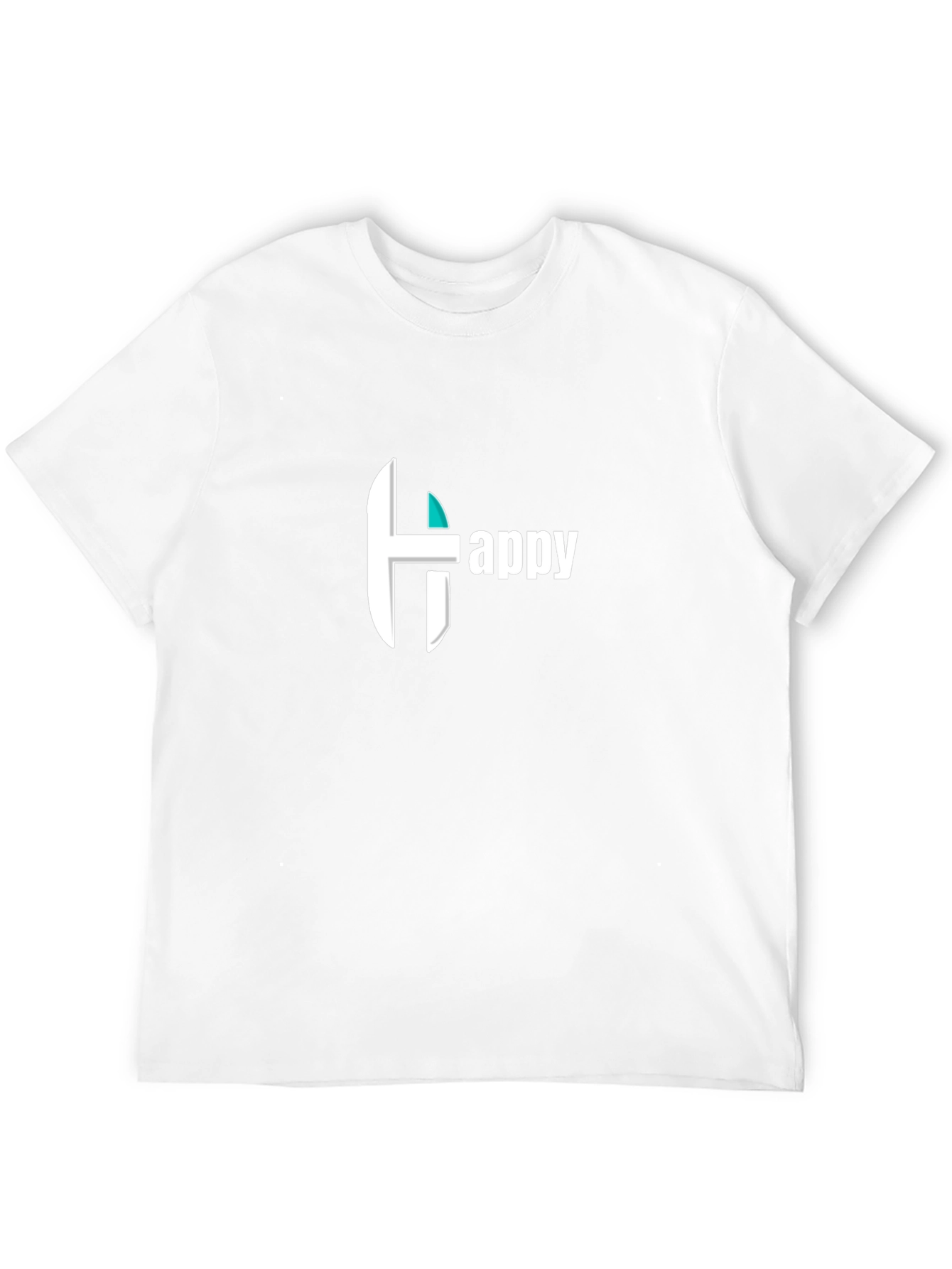 Happy Graphic Print Black Tee